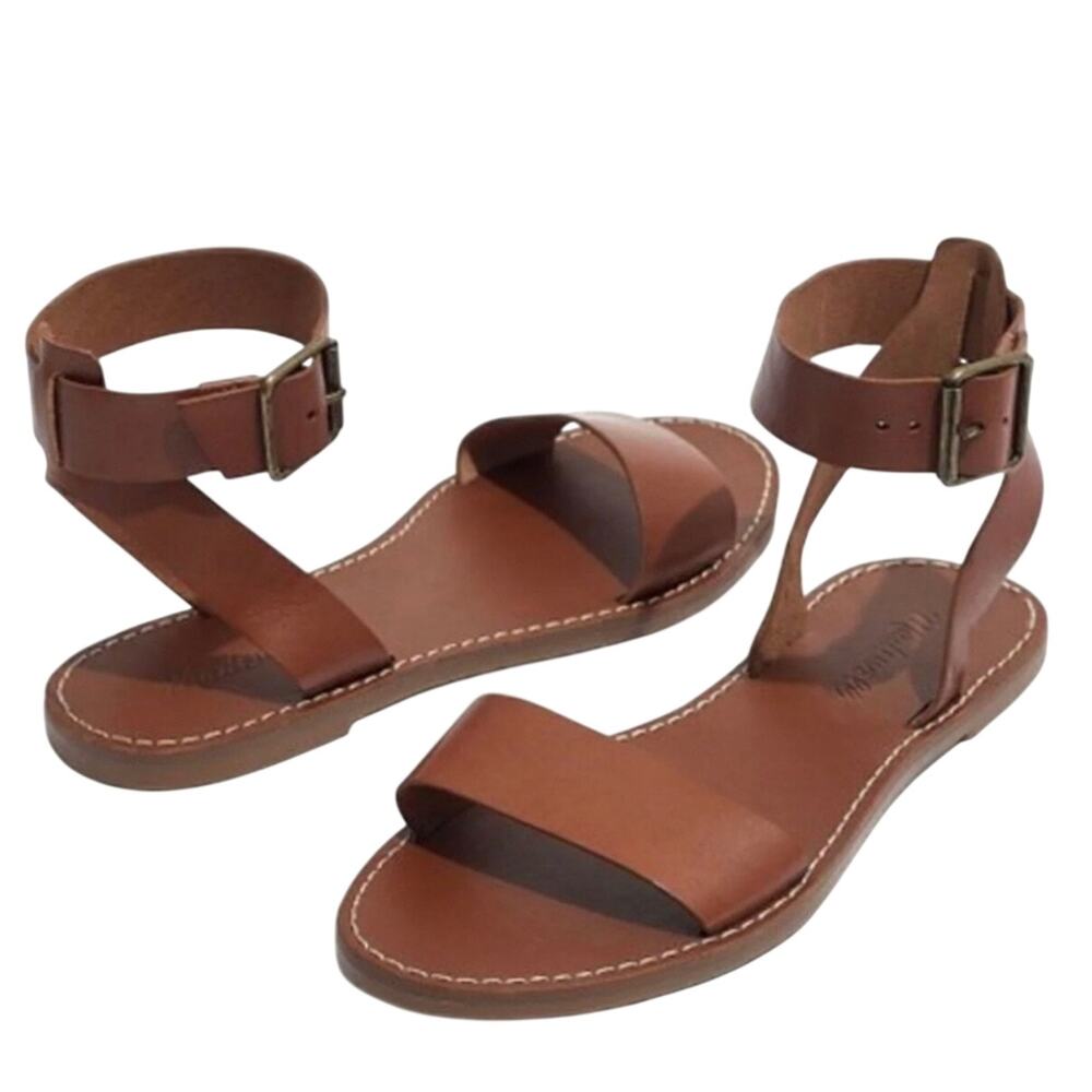 Madewell Strappy Brown Leather Sandals Size 9